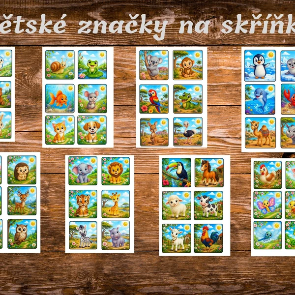 Dětské značky na skříňky