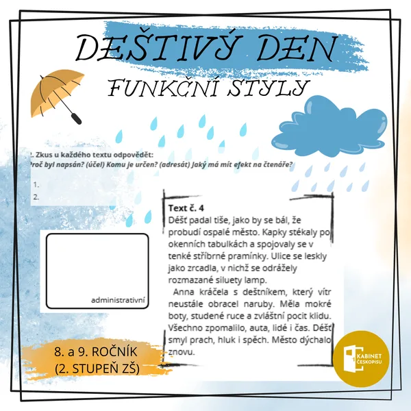 Deštivý den - funkční styly