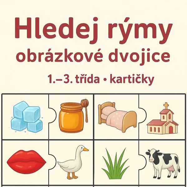 Hledej rýmy – obrázkové dvojice