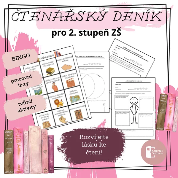 Čtenářský deník - pracovní listy, bingo