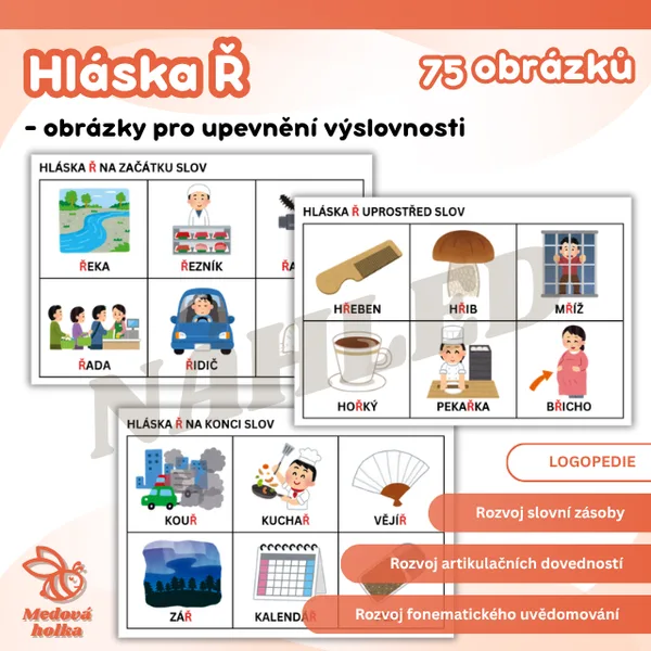 Hláska Ř - obrázky pro upevnění výslovnosti