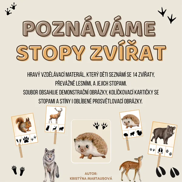 Poznáváme stopy zvířat - Poznáváme zvířata hravě 🌲🐾