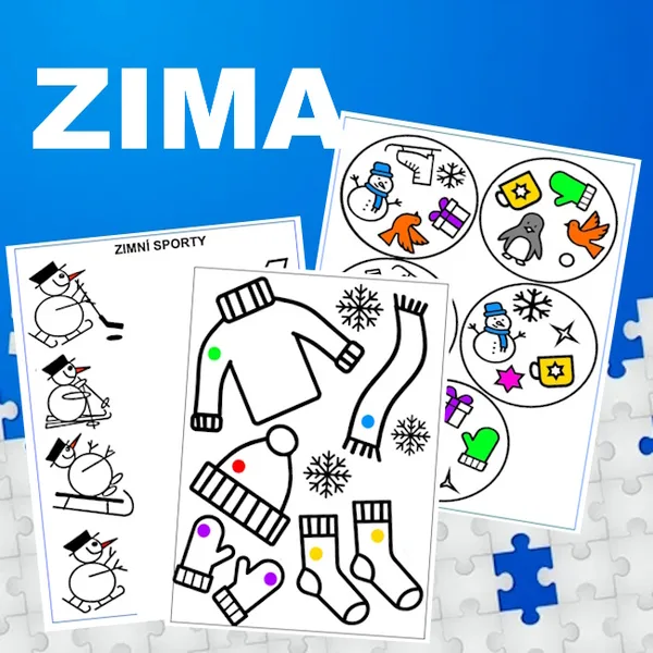 Zima - pracovní listy