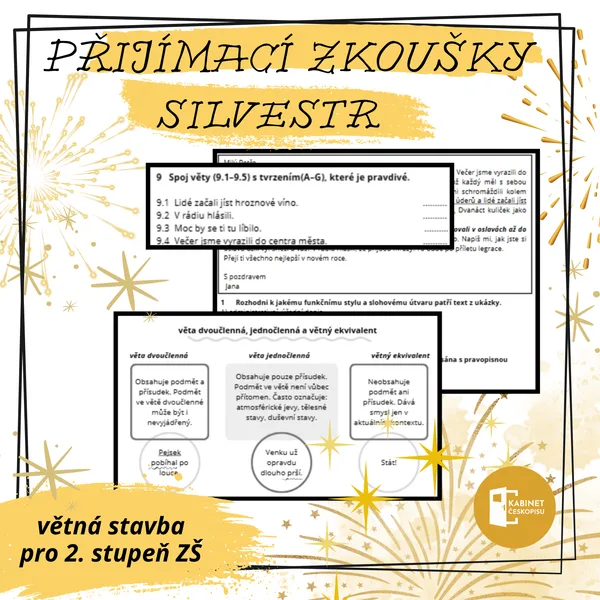 Přijímací zkoušky - Silvestr - větná stavba