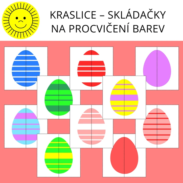 KRASLICE – SKLÁDAČKY NA PROCVIČENÍ BAREV