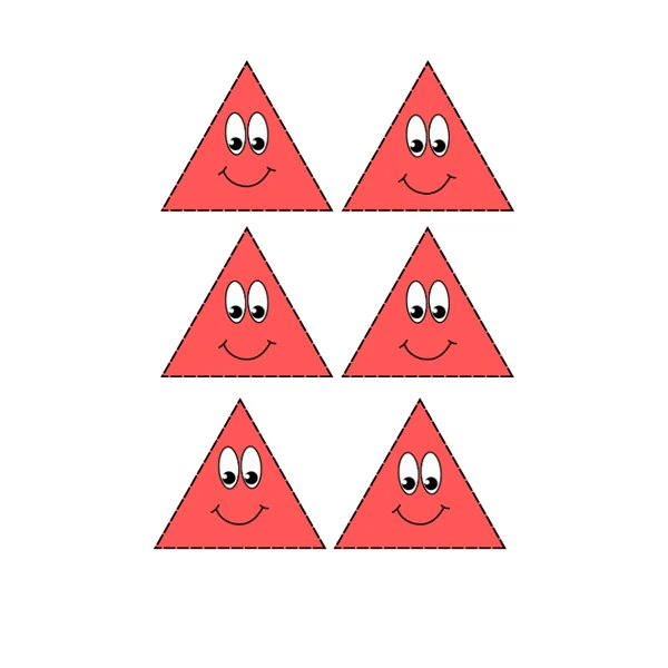 Didaktická pomůcka - geometrické tvary s emocemi