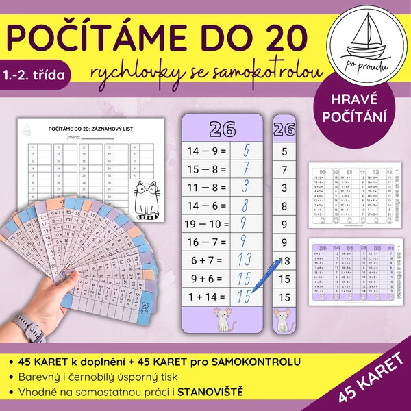 Počítáme do 20 | 45 gradovaných rychlovek se samokontrolou