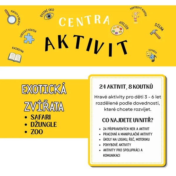 Centra aktivit - Exotická zvířata