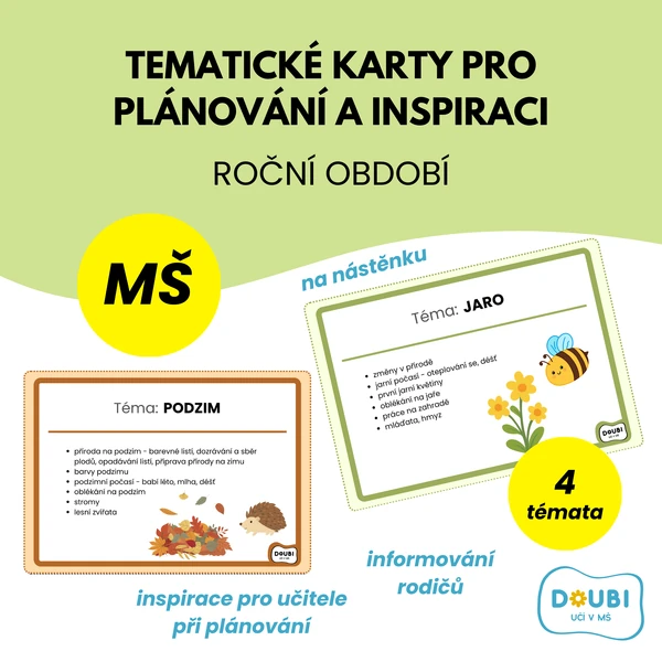 Tematické karty pro plánování a inspiraci ZDARMA: Roční období