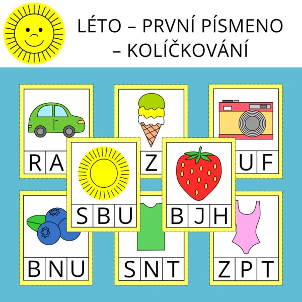 LÉTO – PRVNÍ PÍSMENO – KOLÍČKOVÁNÍ