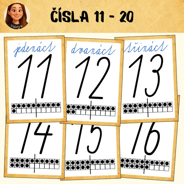Čísla 11 - 20 (plakáty)