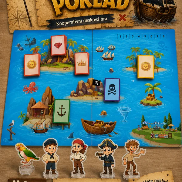 Desková kooperativní hra - Pirátský poklad