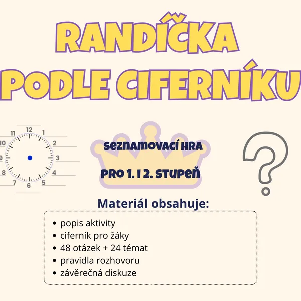 Seznamovací hra: RANDÍČKA PODLE CIFERNÍKU