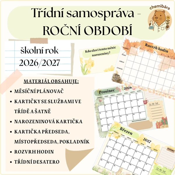 Třídní samospráva - ROČNÍ OBDOBÍ