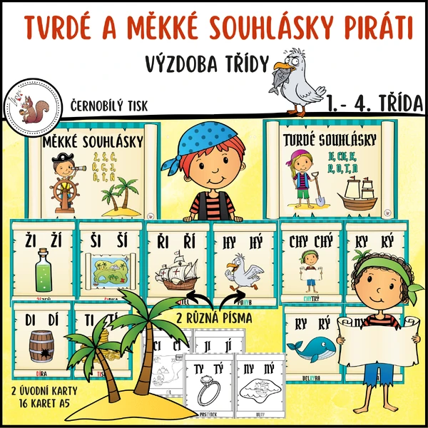 Tvrdé a měkké souhlásky piráti