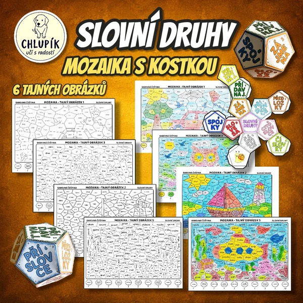 SLOVNÍ DRUHY - MOZAIKA S KOSTKOU