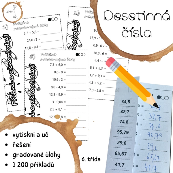 Početní operace s desetinnými čísly – přehni a zkontroluj!