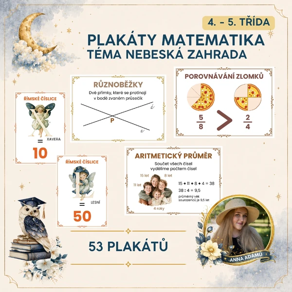 Plakáty do matematiky (4. - 5. třída) - nebeská zahrada