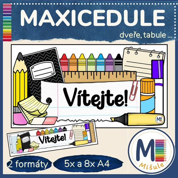 MAXICEDULE - na dveře, tabuli,...