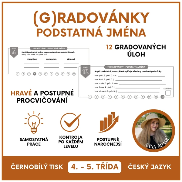 (G)radovánky - podstatná jména