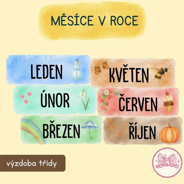 Měsíce v roce - výzdoba
