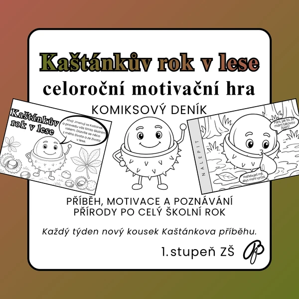 Celoroční komiksová hra -  Kaštánkův rok v lese
