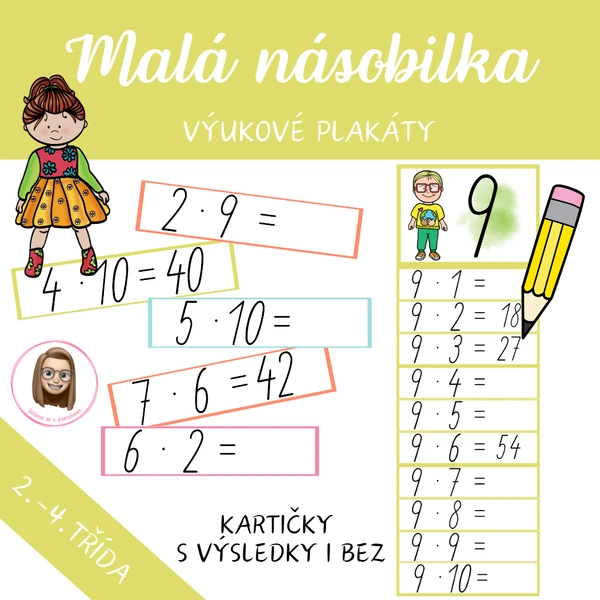 MALÁ NÁSOBILKA -  výukové plakáty
