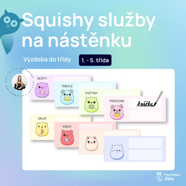 Squishy služby na nástěnku