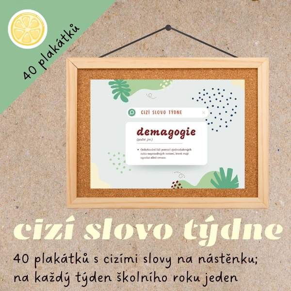 CIZÍ SLOVO TÝDNE - plakátky na nástěnku