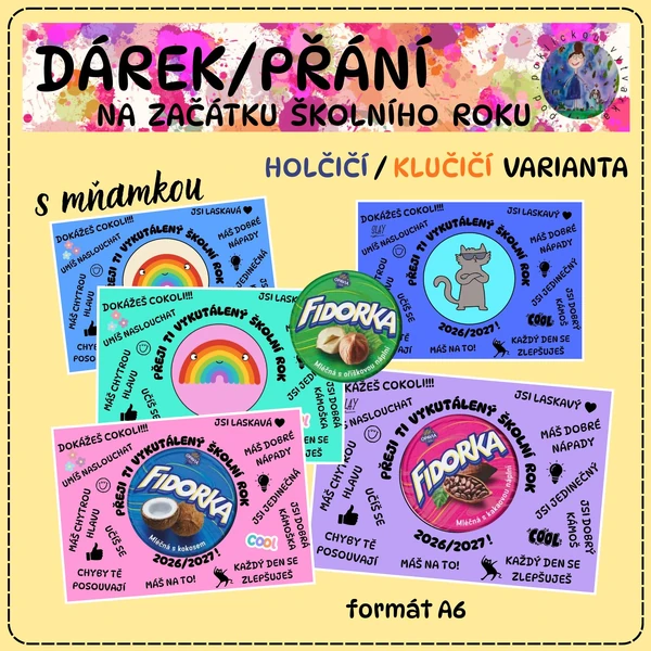 Dárek/přání na začátku školního roku 2026/2027