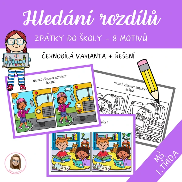 ZPÁTKY DO ŠKOLY - hledání rozdílů