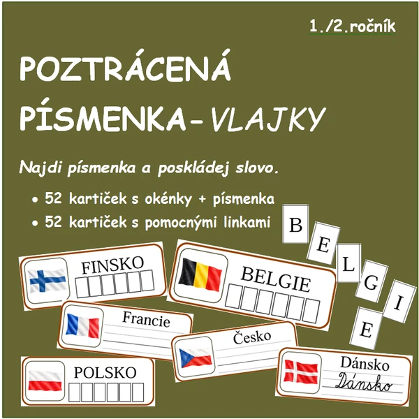 POZTRÁCENÁ PÍSMENKA - VLAJKY