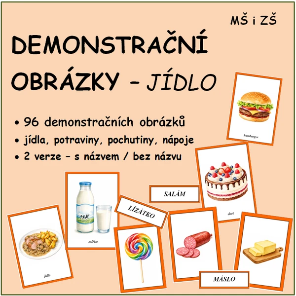 JÍDLO - demonstrační obrázky