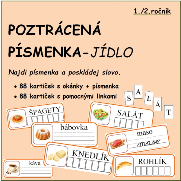 POZTRÁCENÁ PÍSMENKA - JÍDLO