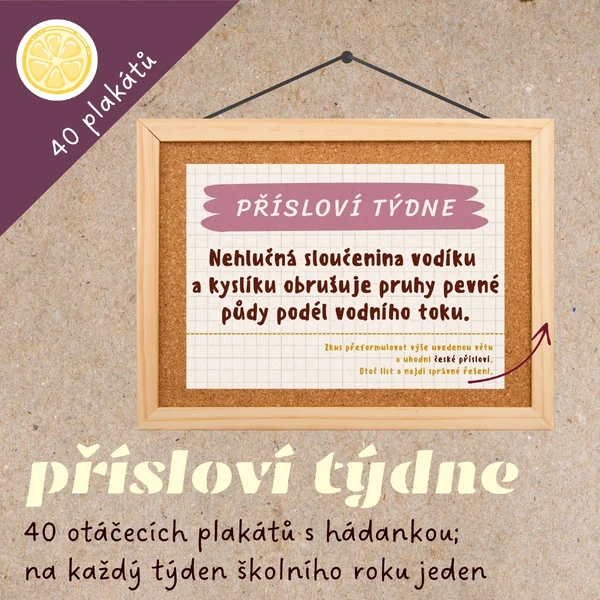 PŘÍSLOVÍ TÝDNE - plakátky na nástěnku