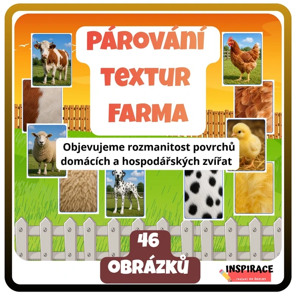 Párování textur - FARMA (domácí a hospodářská zvířata)