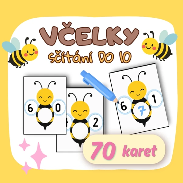 Včelky - sčítání do 10