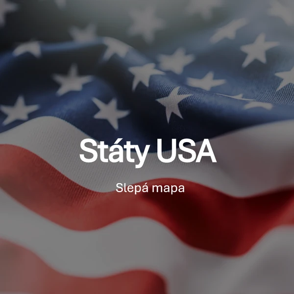 Státy USA - slepá mapa