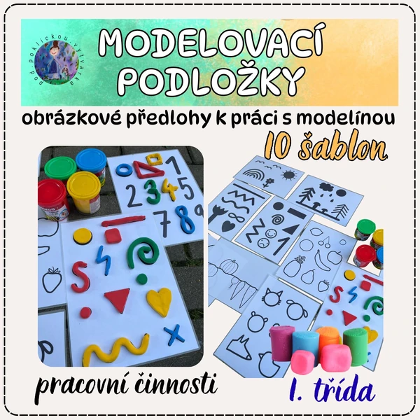 Modelovací podložky - obrázkové předlohy k práci s modelínou