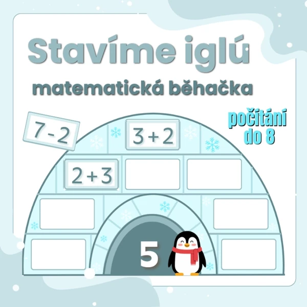Stavíme iglú - matematická běhačka