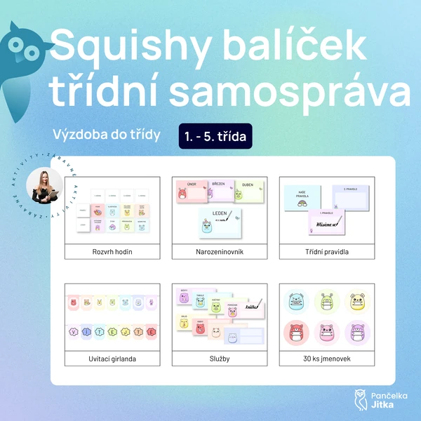 Squishy balíček - třídní samospráva (6 produktů)