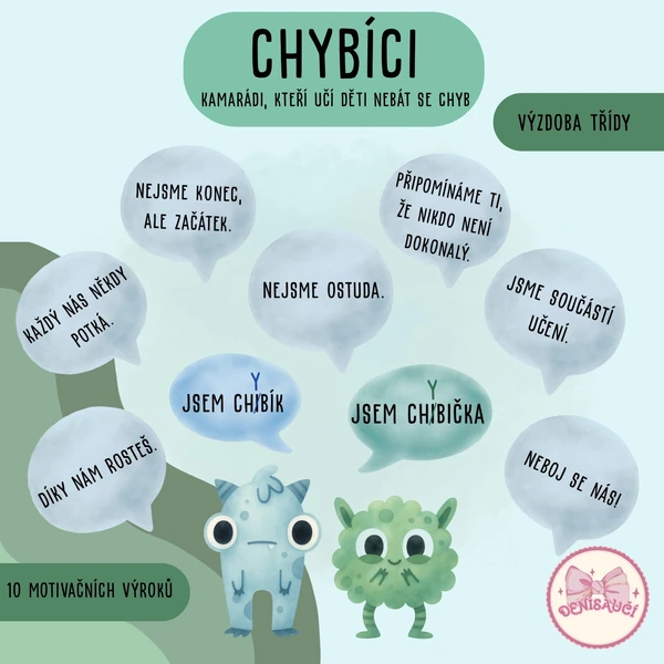 Práce s chybou - Chybíci, motivační výroky