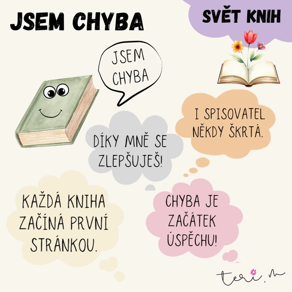 JSEM CHYBA - téma SVĚT KNIH