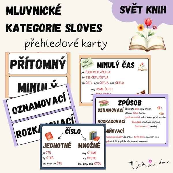 MLUVNICKÉ KATEGORIE SLOVES - téma SVĚT KNIH