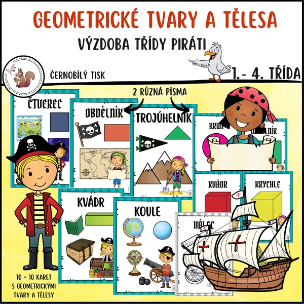 Geometrické tvary piráti