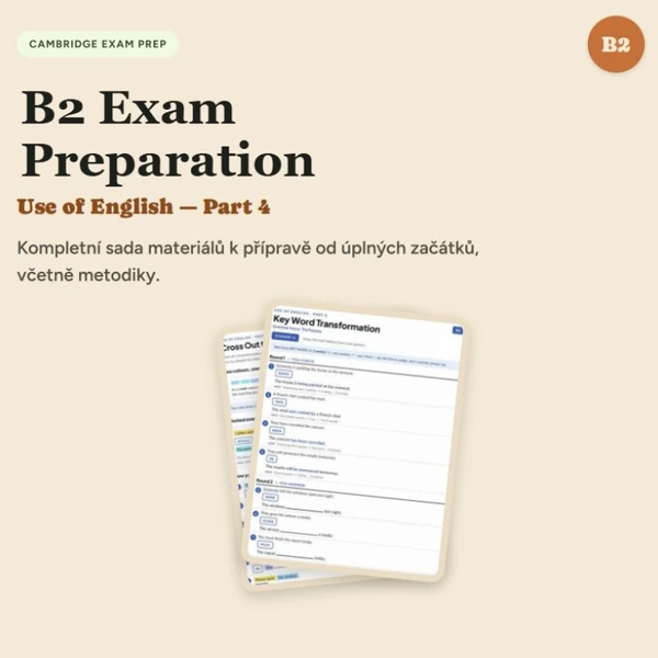 B2 Exam Preparation - Key word transformation