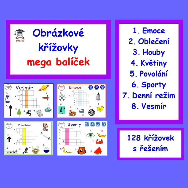 MEGA SET 8 Obrázkové křížovky