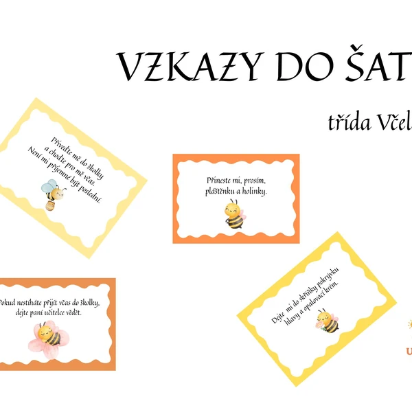 Vzkazy do šatny - třída Včelky