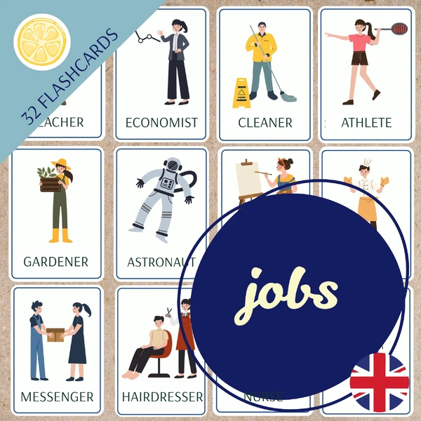 JOBS - English flashcards | anglické obrázkové kartičky