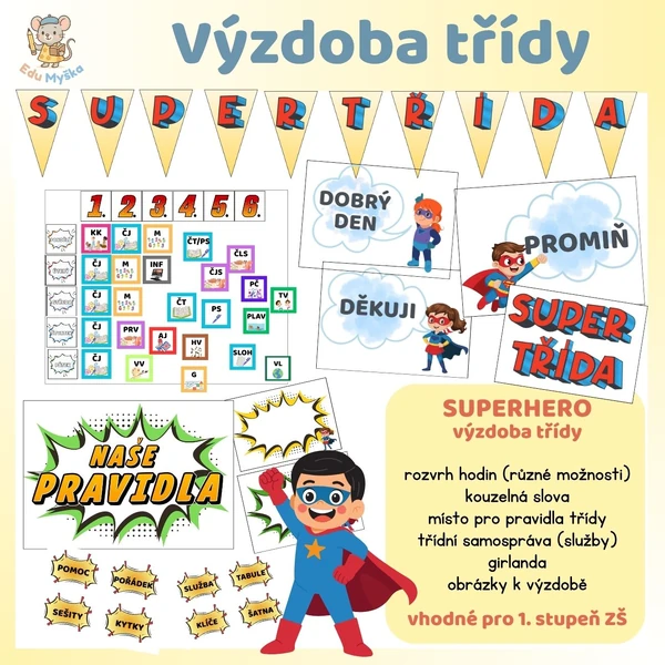 Výzdoba třídy SUPERHERO